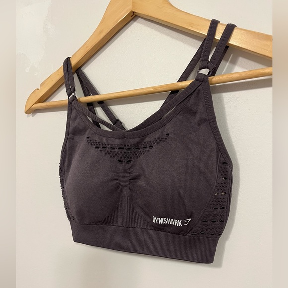 Gymshark Energy + Seamless Sports Bra Slate Lavender XS - Picture 3 of 11